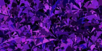 Dark Purple vector background with polygonal forms.