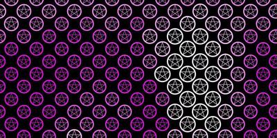 Dark Purple, Pink vector texture with religion symbols.