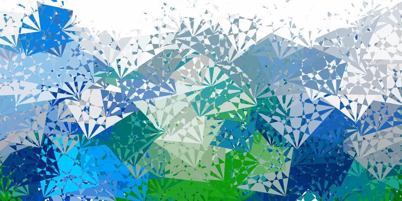 Light Blue, Green vector background with triangles.