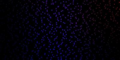 Dark Blue, Red vector background with small and big stars.