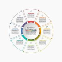 Business circle infographic template vector