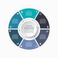 Business circle infographic template vector