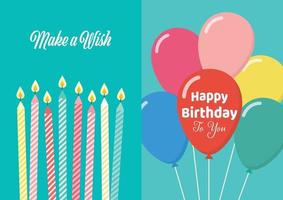 Happy birthday card poster vector