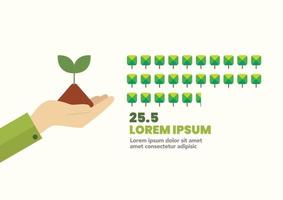 Planting tree infographic vector