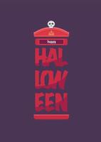 Halloween telephone booth vector