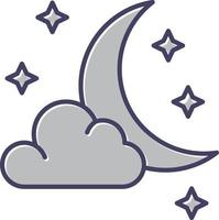 Starry Night Vector Icon