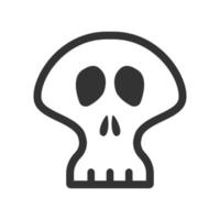 Black and white icon skeleton vector