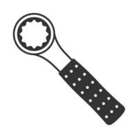 Black and white icon bicycle tools vector