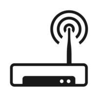 Black and white icon router vector