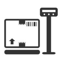 Black and white icon logistic scale vector