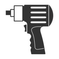 Black and white icon electric screwdriver vector