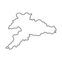 Jura map, Cantons of Switzerland. Vector illustration.