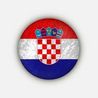 Country Croatia. Croatia flag. Vector illustration.