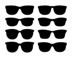 Set of Glasses in flat style isolated vector