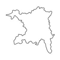 mapa de aargau, cantones de suiza. ilustración vectorial vector