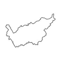 Valais map, Cantons of Switzerland. Vector illustration.