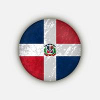 Country Dominican Republic. Dominican Republic flag. Vector illustration.