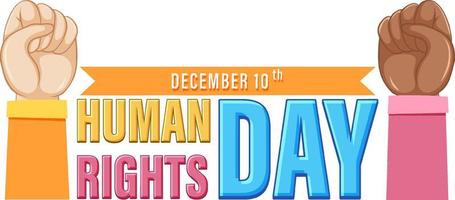 International Human Rights Day Banner Design vector