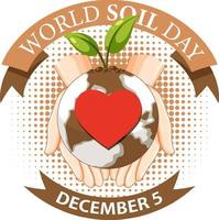 World soil day text for banner or poster design vector