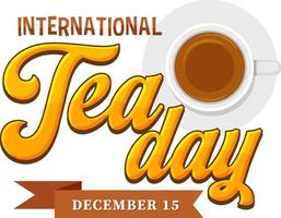 International Tea Day Banner Design vector