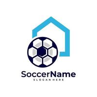 House Soccer logo template, Football logo design vector