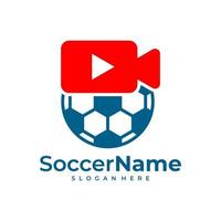 plantilla de logotipo de fútbol de cámara, vector de diseño de logotipo de fútbol