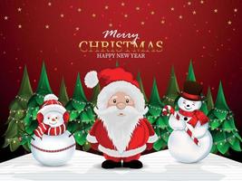 Merry christmas celebration card vector