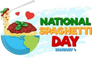 National Spaghetti Day Banner Design vector