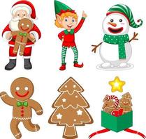 Set of Christmas elements and objects vector