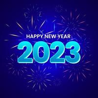 firework background happy new year 2023 vector