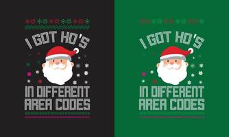 santa ugly christmas sweater vector