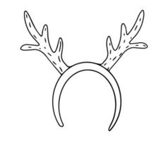 Horns deer doodle in sketch style. Vector graphic illustration.