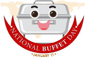 National Buffet Day Text Banner Design vector