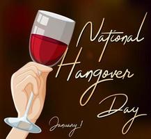 National Hangover Day Banner Design vector