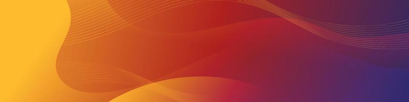 Abstract Orange Fluid Wave Banner Template vector