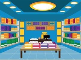 set of book in the library, vector illustration