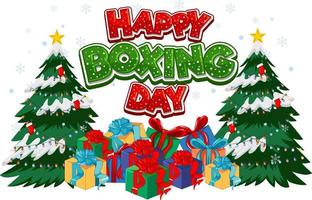 Happy Boxing Day banner design vector