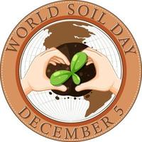 World soil day text for banner or poster design vector