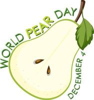 World Pear Day Poster Design vector