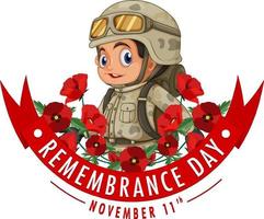 Remembrance Day Logo Design vector