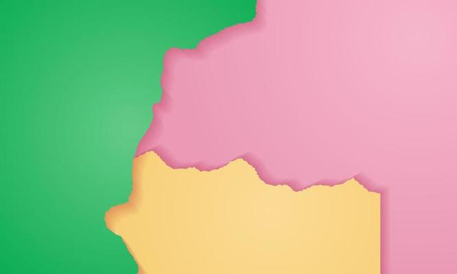 Colorful backdrop of torn papers. - Vector.