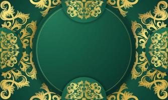 Luxurious gold and green nature vector background. Floral pattern, overlay  plant with gold leaves plant with shadows art, vector illustration 7633683  Vector Art at Vecteezy