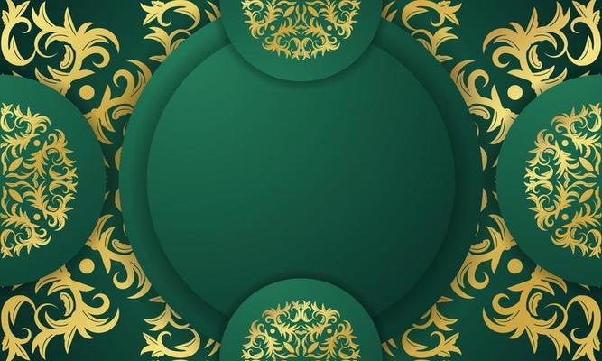 Islamic background with vintage gold pattern. -  Vector.