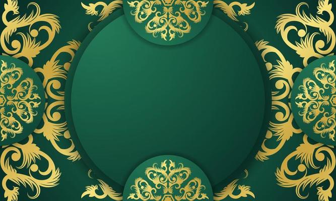 Islamic background with vintage gold pattern. -  Vector.