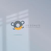 logo icon design letter S simple sweet donut blue brown color for bakery doughnut eps 10 vector