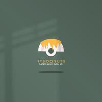 logo icon design rainbow donut colorful brown color simple elegant eps 10 vector