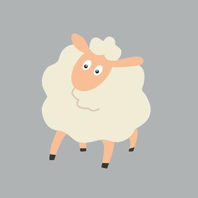 Cute lamb. Vector cartoon illustration. 14000296 Vector Art at Vecteezy