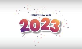 Happy new year 2023 cover with modern geometric abstract element on background. Suitable for banner vector