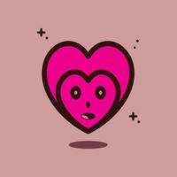 dos amor icono vector ilustración