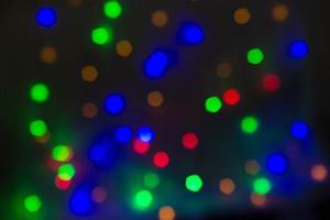 Abstract circular bokeh background of Christmas light photo